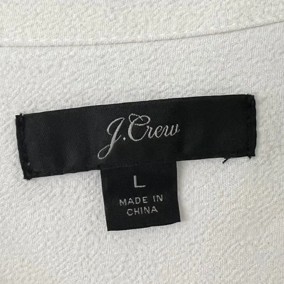 J. Crew Tie Neck Secretary Button-Down Blouse Size Large - Picture 6 of 7